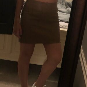 FREE PEOPLE LEATHER SKIRT